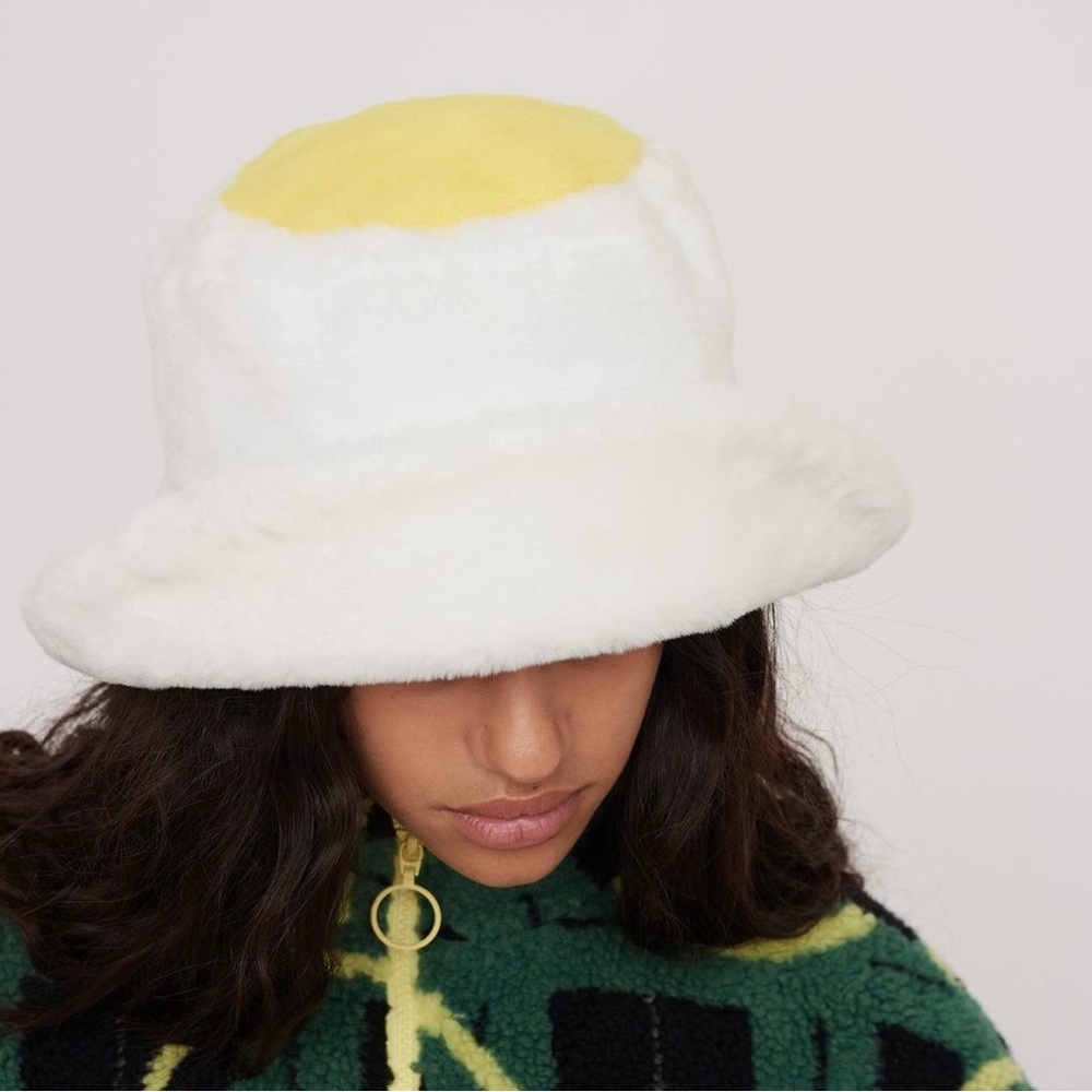LAZY OAF Fried Egg Furry Hat